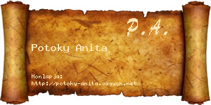 Potoky Anita névjegykártya